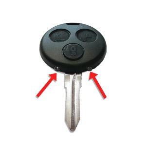 Κλειδί με Τηλεχειριστήριο με 3 Κουμπιά 433MHz για Smart Fortwo με Υπέρυθρες - Λάμα YM23